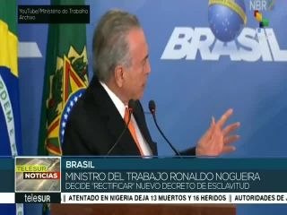 Brasil: El presidente pide revisar decreto sobre trabajo esclavo