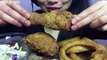ASMR Fried Chicken + Crunchy Onion Rings (NO TALKING) Eating Sounds | SAS-ASMR