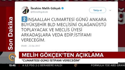 Melih Gökçek'ten açıklama