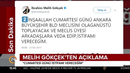Melih Gökçek'ten açıklama