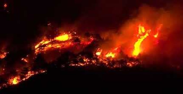 Wildfires Seen by Night in Northern Italy