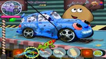 Juegos Animados para Niños - Pou en Car Whash - Carros para Niños