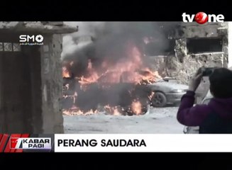 Serangan Udara Pemerintah Suriah Hancurkan Permukiman Warga