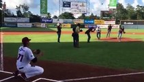 Quedo captado en video el instante es que un jugador de los Gigantes del Cibao propone matrimonio en terreno de juego.