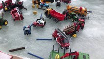 BRUDER TOYS 30 Cars, Truck and Trors mass accident on the ice