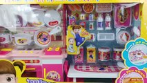 Baby doll kitchen cooking and refrigerator food pororo toys play 콩순이 테이블 주방놀이 요리놀이 아기인형 뽀로로 장난감놀이