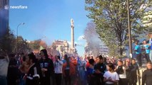 Clashes between Marseille football fans and police