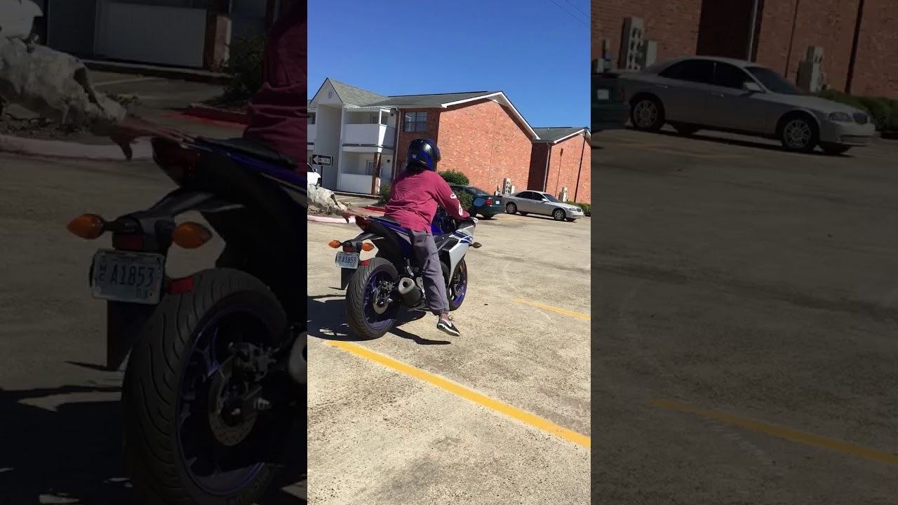 La femme de régis fait de la moto!