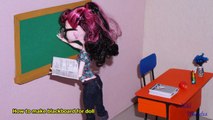 How to make a blackboard / chalkboard for doll (Monster High, MLP, EAH, Barbie, etc)