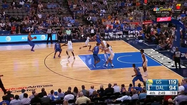 Jordan Bell throws himself alley-oop vs Mavericks!