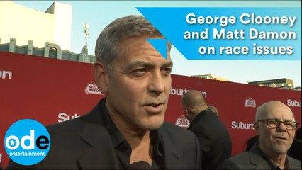 Clooney and Damon on race issues at Suburbicon premiere