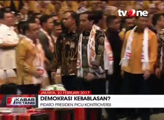 Demokrasi Kebablasan, Pidato Presiden Picu Kontroversi