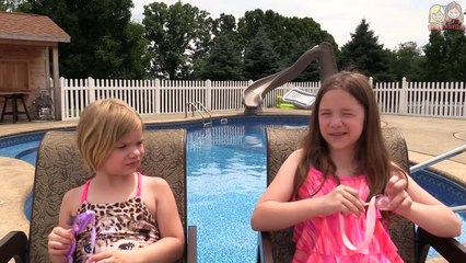 Swimming with candy challenge! Kid Olympics begins! | How To Candy | Babyteeth4