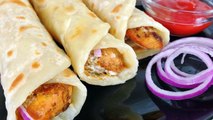 Chicken Paratha Roll Recipe - Ramadan Recipes by (HUMA IN THE KITCHEN)