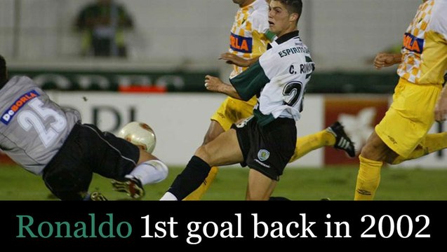 Primeiro Golo De Cristiano Ronaldo A Nível Sénior Em 2002 ! Ronaldo First Goal