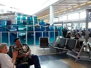 Crowd Cheers Returning Soldiers at Airport