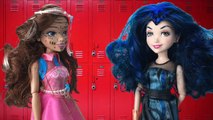 Frozen Elsa, Anna and Ariel Pizza Slumber Party! Plus Disney Descendants Mal and Evie