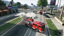 GTA 5 Online Serious Plane Crash In Los Santos - Police / Fire / Ambulance Responding To Crash