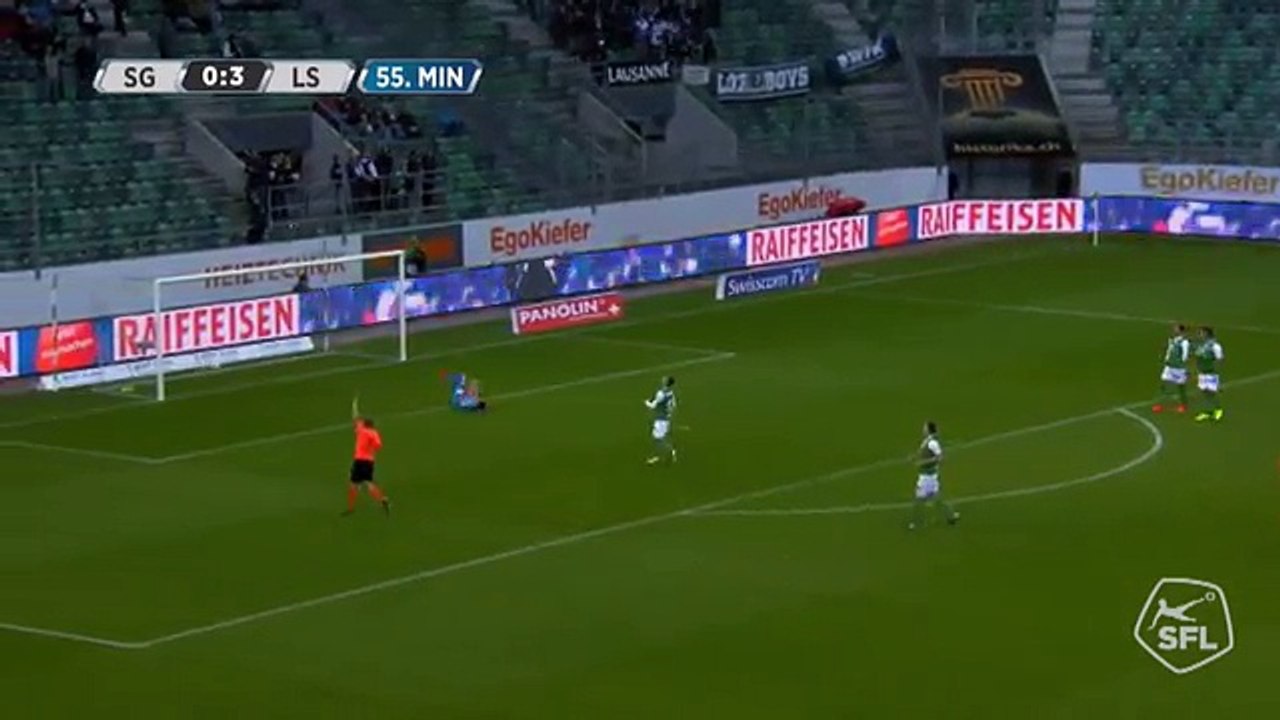 Sankt Gallen 0:3 Lausanne (Swiss Super League 22 October 2017)