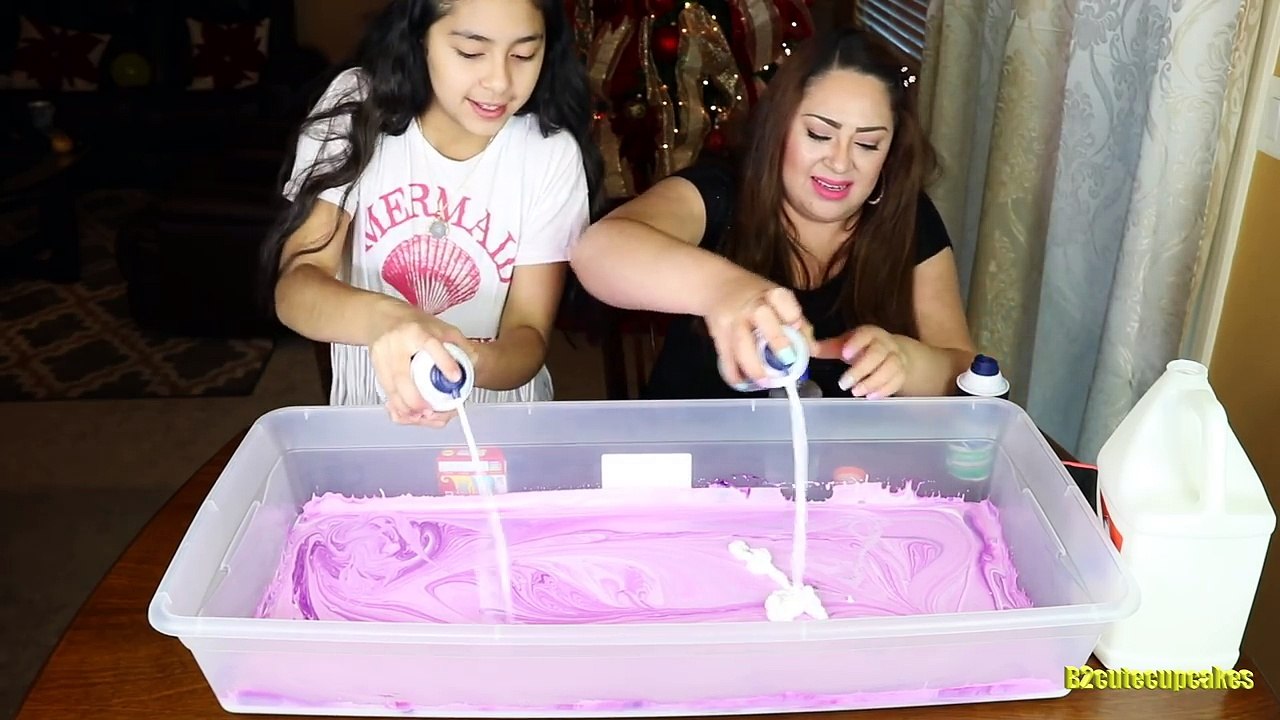 DIY SUPER FLUFFY GIANT SLIME!! Extra Soft Slime|B2cutecupcakes