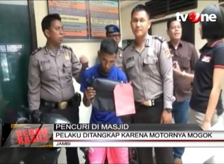 Motornya Mogok, Pencuri di Masjid Berhasil Ditangkap