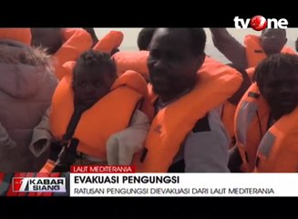 Ratusan Pengungsi Dievakuasi dari Laut Mediterania