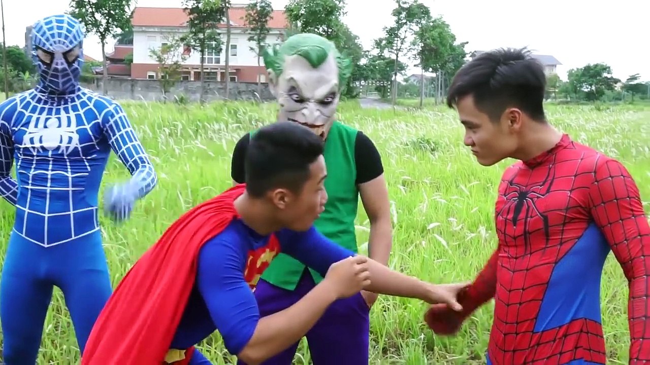 Blue Spiderman Martial arts training Superman Doctor Injection Joker pregnant Elsa Superhero funny