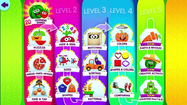 Fun Baby Learning Games - Baby Learn Shapes Numbers Colors Playing Food | Fun Educational Kids Games