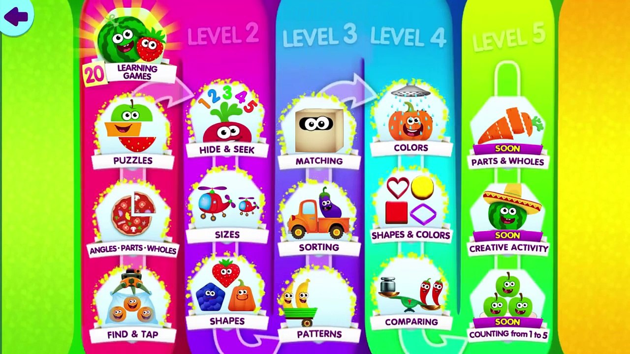 Fun Baby Learning Games - Baby Learn Shapes Numbers Colors Playing Food | Fun Educational Kids Games