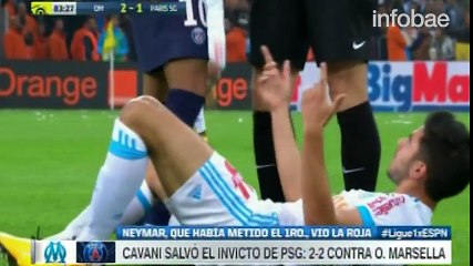 Así hizo expulsar Lucas Ocampos a Neymar en Francia