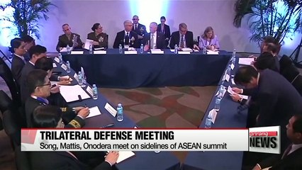 Defense chiefs of South Korea, U.S., Japan agree on further cooperation against North Korea