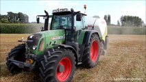 Fendt 818 Vario met Claas Quadrant 3200 stro persen 2013 - Naessens uit Oudenaarde