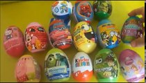 Surprise eggs unboxing Kinder Surprise disney egg toy surprise Spongebob Smurfs Hello Kitty Cars 2