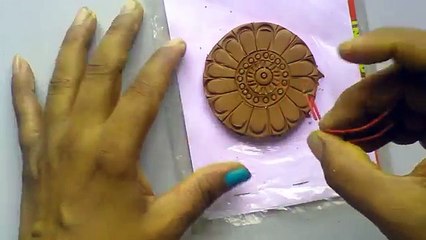 Terracotta jewellery : how to make a SIMPLE & EASY peacock design without using mould