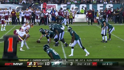 Carson Wentz jukes out Ryan Kerrigan, then gets sacked by him