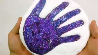 How To Make Glitter Galaxy Finger Clay Slime Learn the Recipe DIY PomPom !! 손가락 반짝이 갤럭시 액체괴물 만들기!!