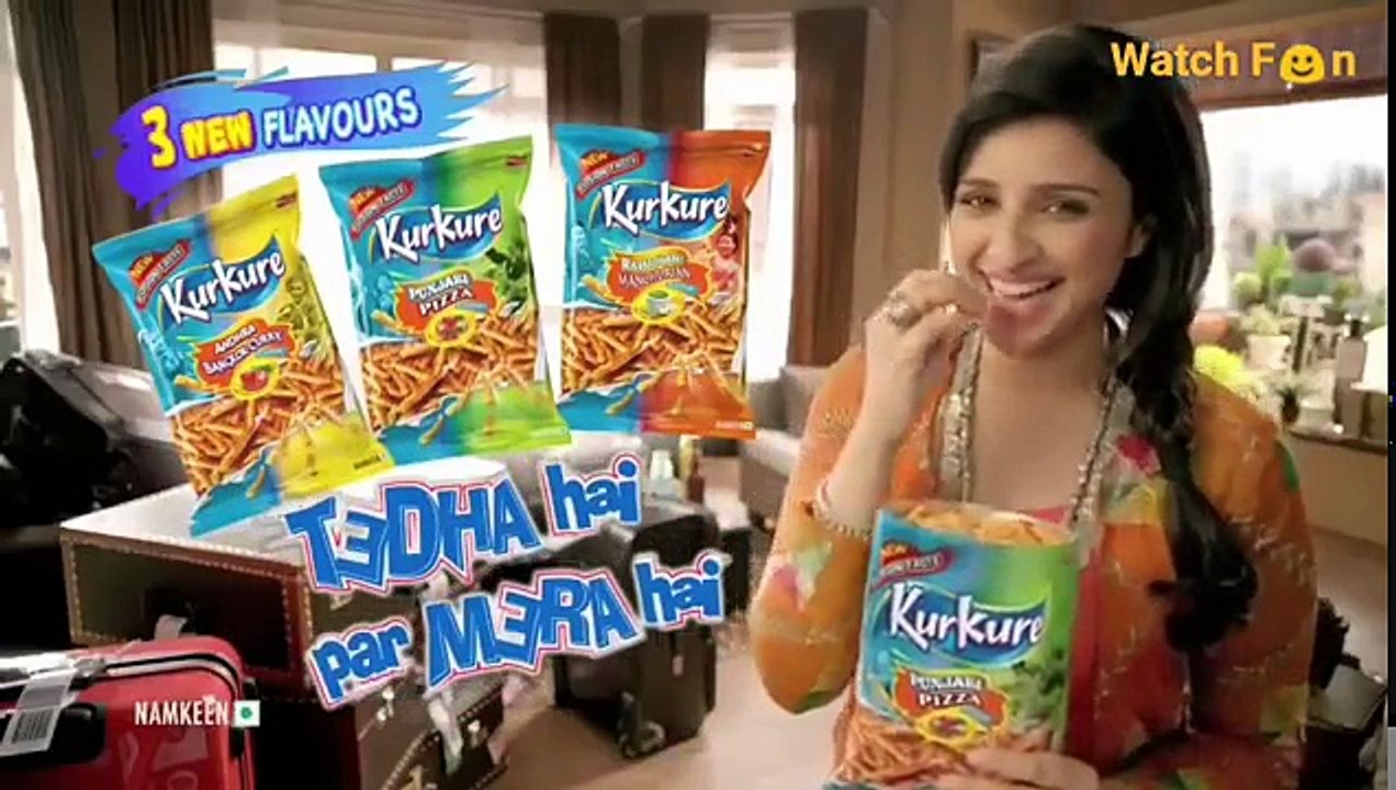 Beautiful Parineeti Chopra most Funniest Ads In Kurkure #tedra hai par mera hai