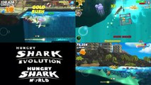 Hungry Shark Evolution vs World - Blacktip vs Whitetip vs Reef