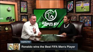 Cristiano Ronaldo named FIFA’s best player, equals Messi’s record