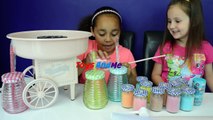 Cotton Candy Machine - DIY Giant Candy Floss Lollipops - Finding Dory Mashems Toy Opening