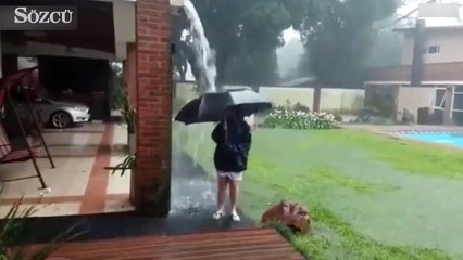 Oniki yaşındaki çocuğun üzerine yıldırım düştü