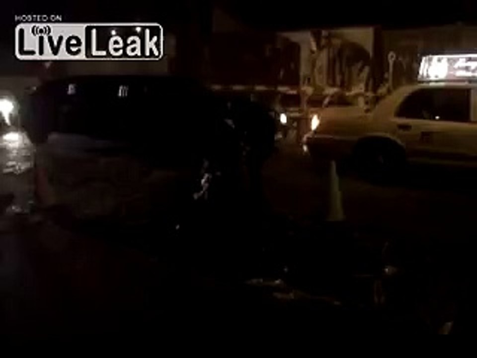 Drunk Girl Leaving the Club and Falls Down