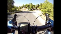 road bike high speed downhill in greece-gopro hero3 