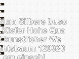 Premium Silbere buschige Kiefer  Hohe Qualität künstlicher Weihnachtsbaum 120320 cm