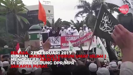 Massa Aksi 212 Tuntut Presiden Berhentikan Ahok