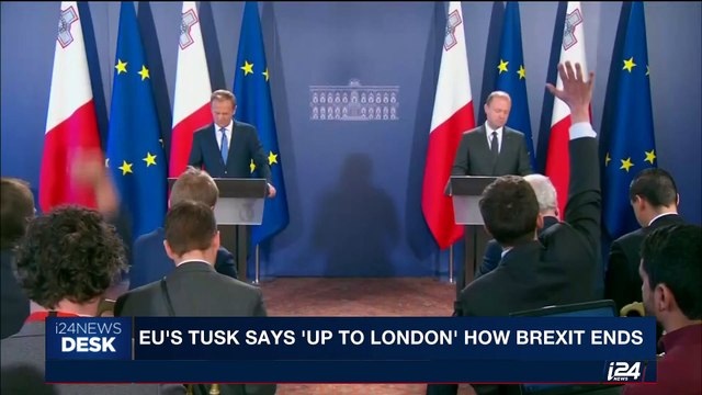 i24NEWS DESK | EU's Tusk says 'up to London' how Brexit ends | Tuesday, October 24th 2017