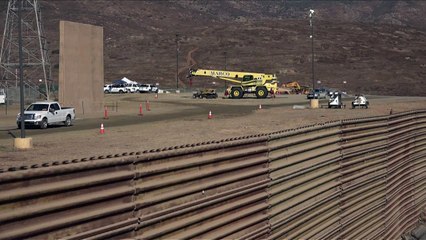 Prototipos del muro de Trump se asoman en frontera con México
