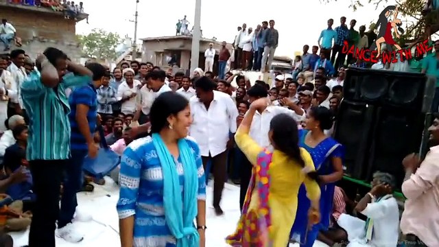 New telugu street recording dance video, young girls romantic dance performance