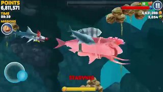Hungry Shark Evolution - All Sharks vs Giant Crab
