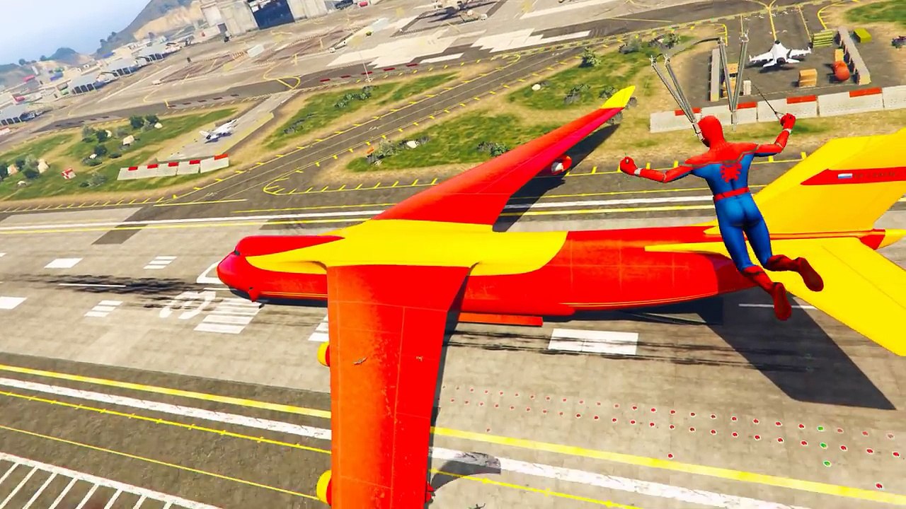 Spiderman Disney Cars Lightning McQueen Cars Cargo Plane (Nursery Rhymes - Songs For Kids)